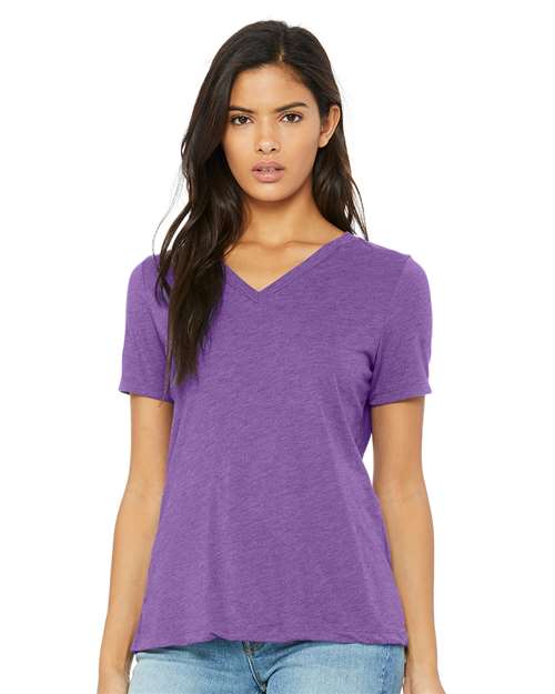 BELLA + CANVAS 6415 Women's Relaxed Triblend V-Neck Tee