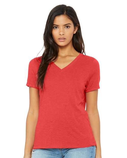 BELLA + CANVAS 6415 Women's Relaxed Triblend V-Neck Tee