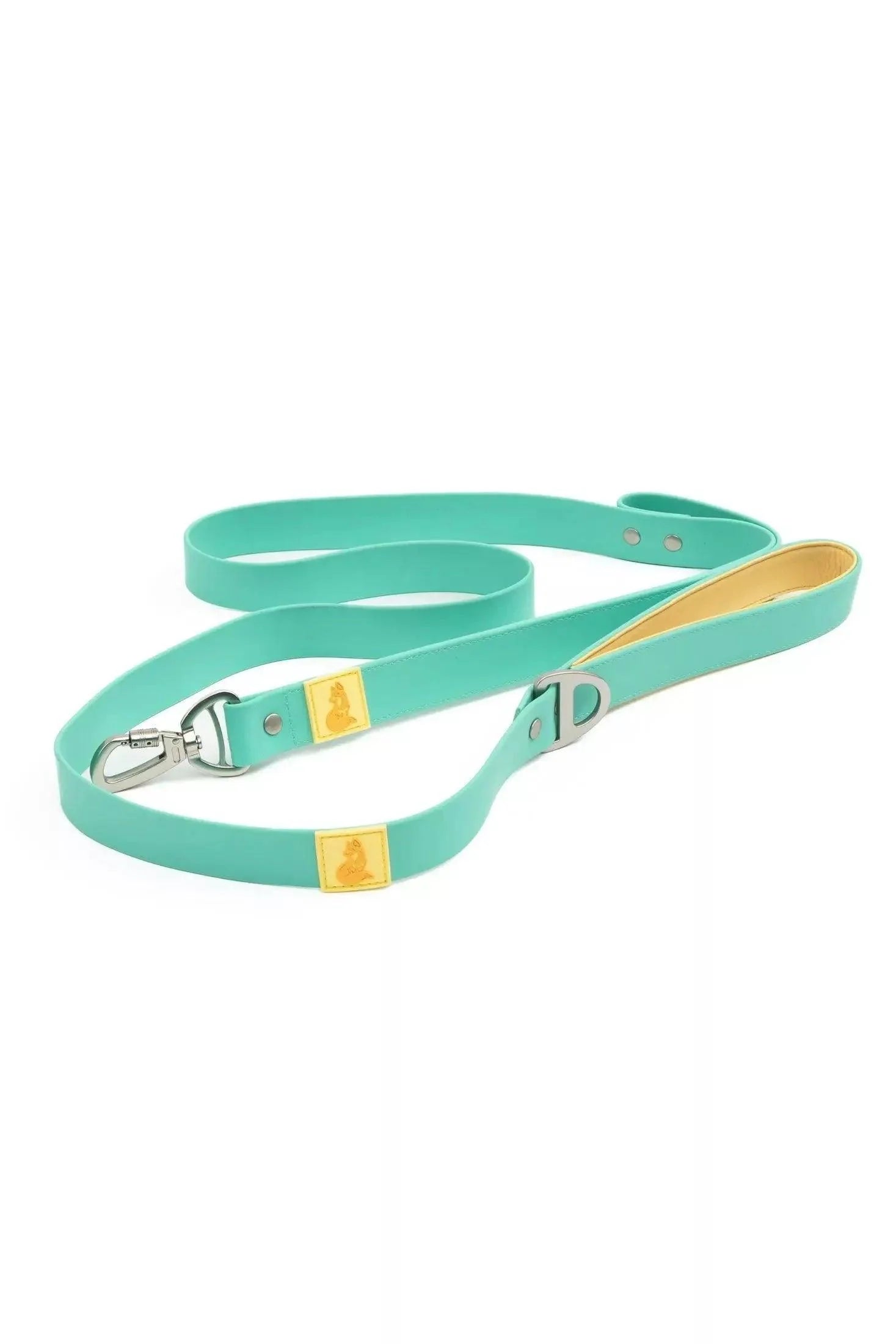 Island Vibes waterproof turquoise dog leash with handle and metal clip