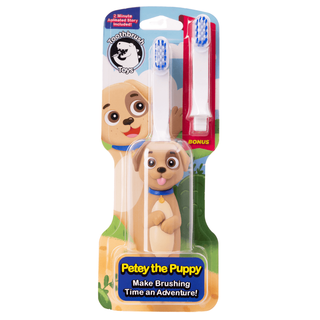 Petey the Puppy Toothbrush for Kids With Bonus Brush
