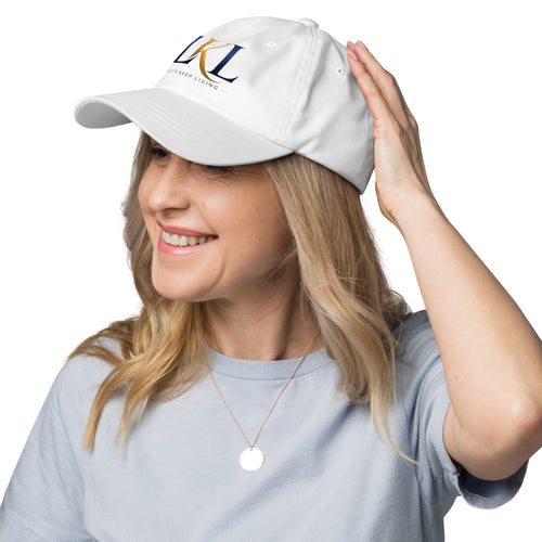 Woman wearing classic low-profile dad hat